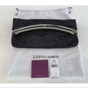 JUDITH LEIBER BLACK COSMO JET CRYSTAL CLUTCH NWTS!